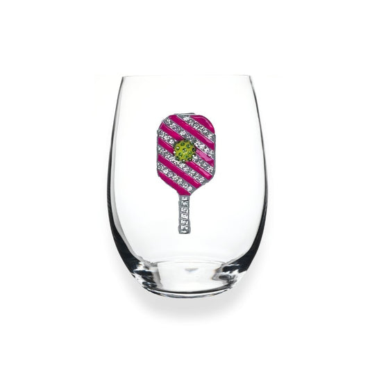Pickleball Jeweled Stemless Glassware - CeCe's Home & Gifts