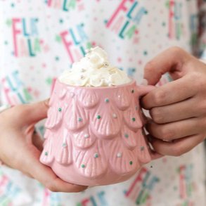 Mary Square Pink Tree Organic Mug | CeCe's Home & Gifts