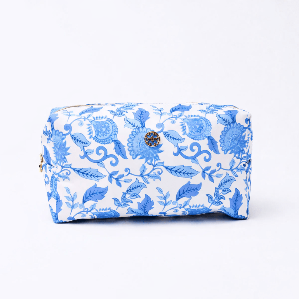 Mary Square Porcelain Vines "Lets Face It" Makeup Bag | CeCe's Home & Gifts