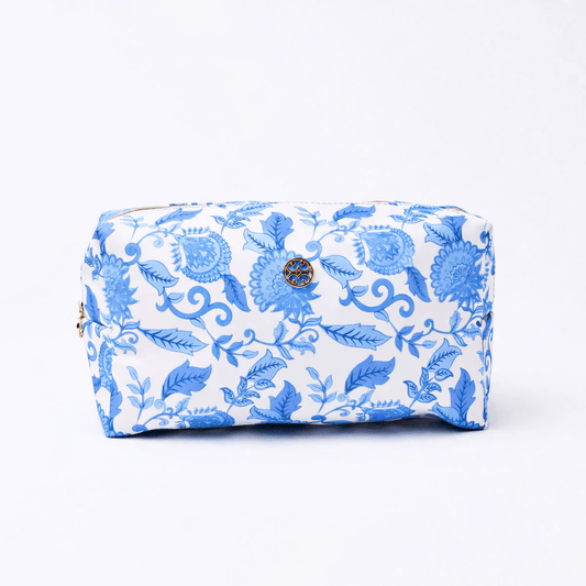 Mary Square Porcelain Vines "Lets Face It" Makeup Bag | CeCe's Home & Gifts