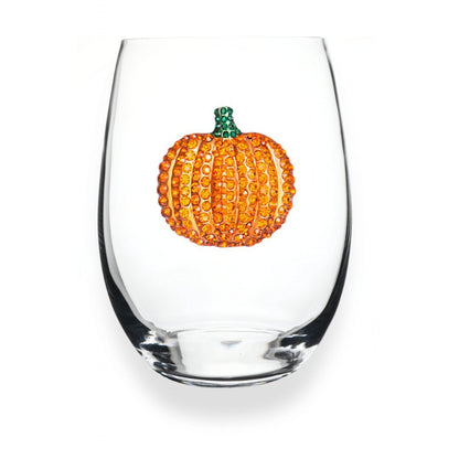 The Queens' Jewels Pumpkin Jeweled Stemless Glassware | CeCe's Home & Gifts