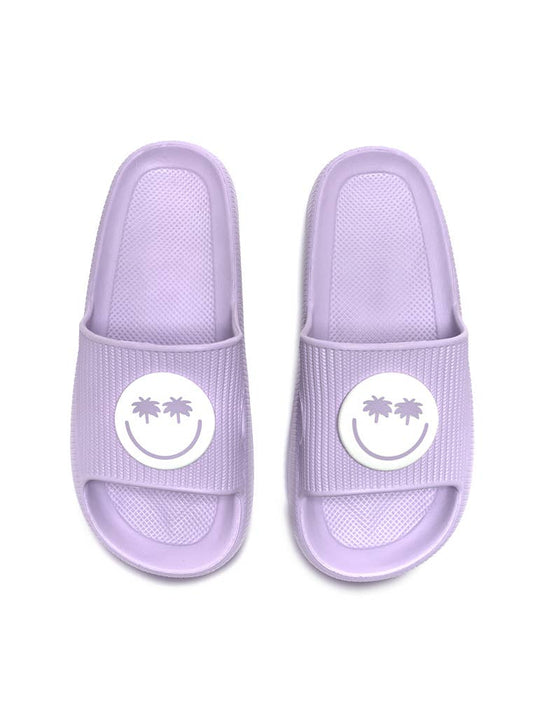 Purple Women's Pool Palm Slides - CeCe's Home & Gifts
