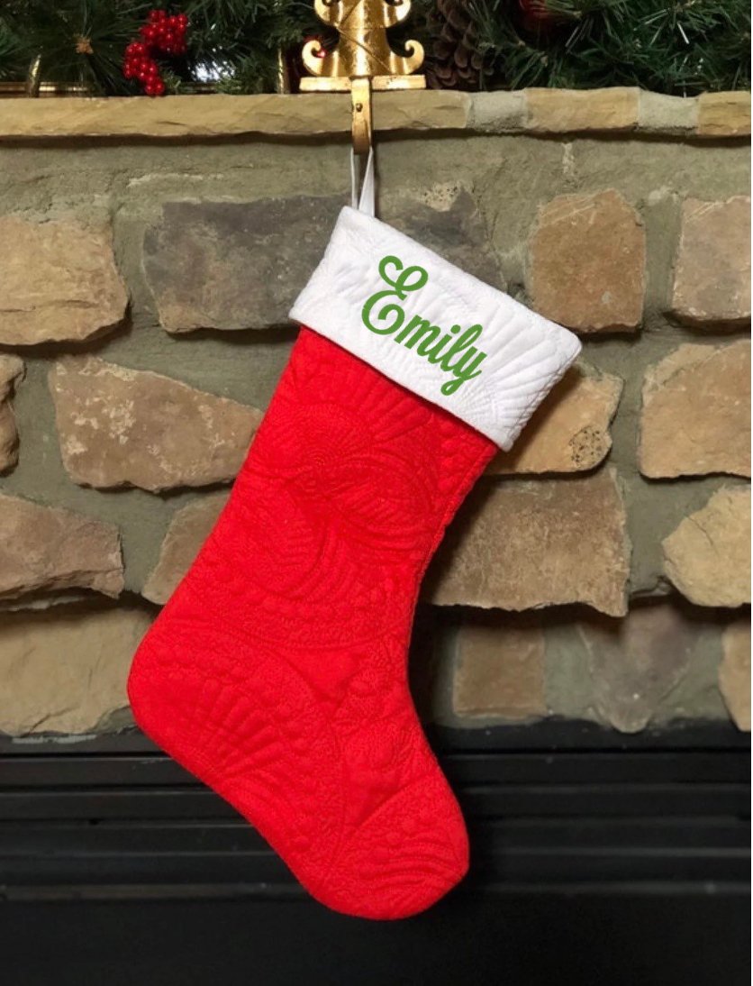 Quilted Heirloom Christmas Stocking - CeCe's Home & Gifts