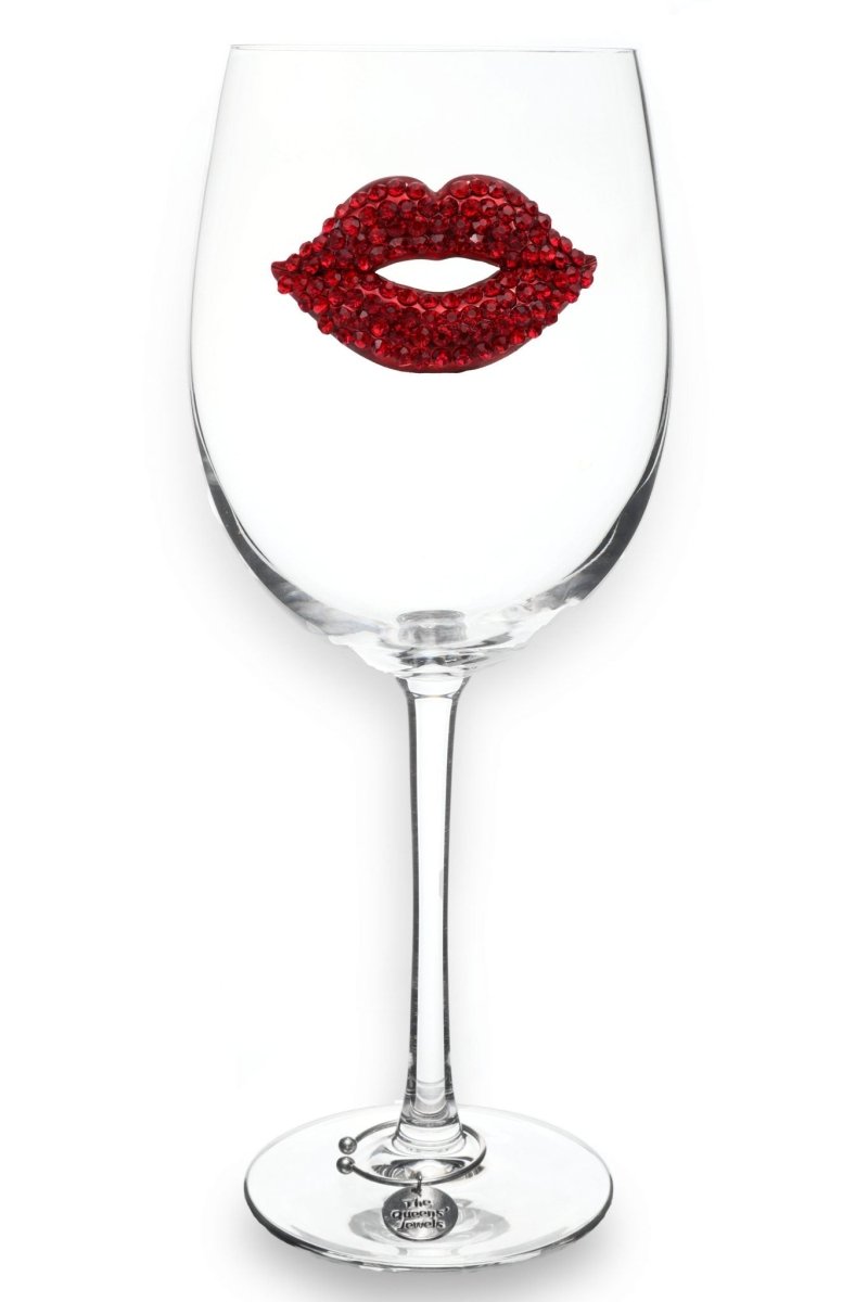 Red Lips Jeweled Stemmed Glassware - CeCe's Home & Gifts