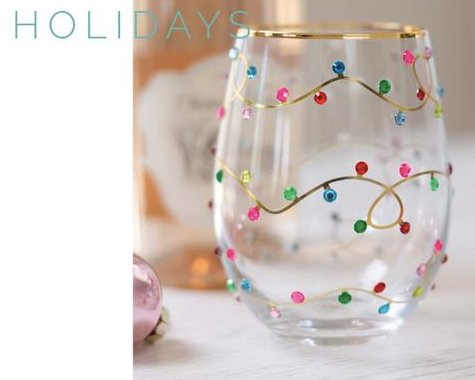 Rhinestone Lights Stemless Wine Glass - CeCe's Home & Gifts