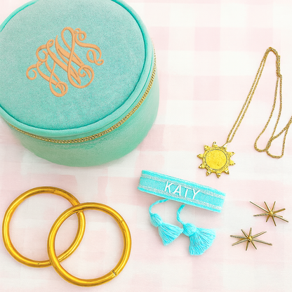 Monogrammed 6" Jewelry/Cosmetic Bag
