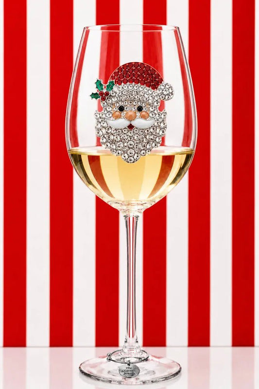 The Queens' Jewels Santa Jeweled Stemmed Glassware | CeCe's Home & Gifts