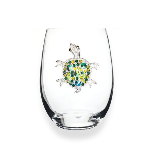 The Queens' Jewels Sea Turtle Jeweled Stemless Glass | CeCe's Home & Gifts