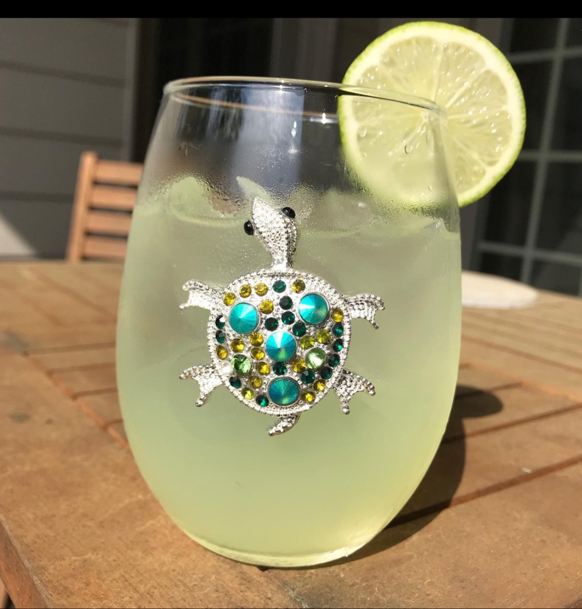 The Queens' Jewels Sea Turtle Jeweled Stemless Glass | CeCe's Home & Gifts