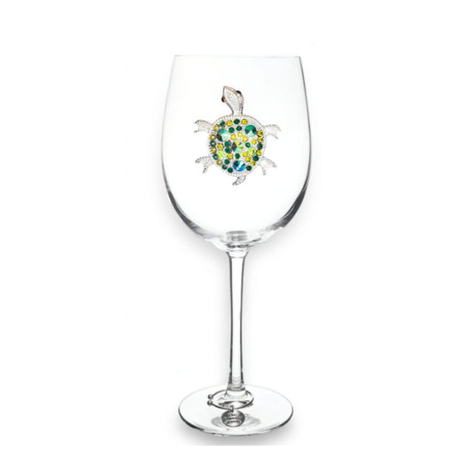 Sea Turtle Jeweled Stemmed Glass - CeCe's Home & Gifts