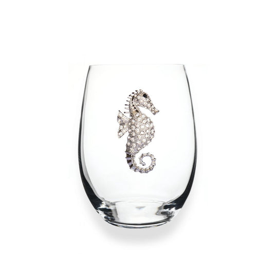 Seahorse Jeweled Stemless Glassware - CeCe's Home & Gifts