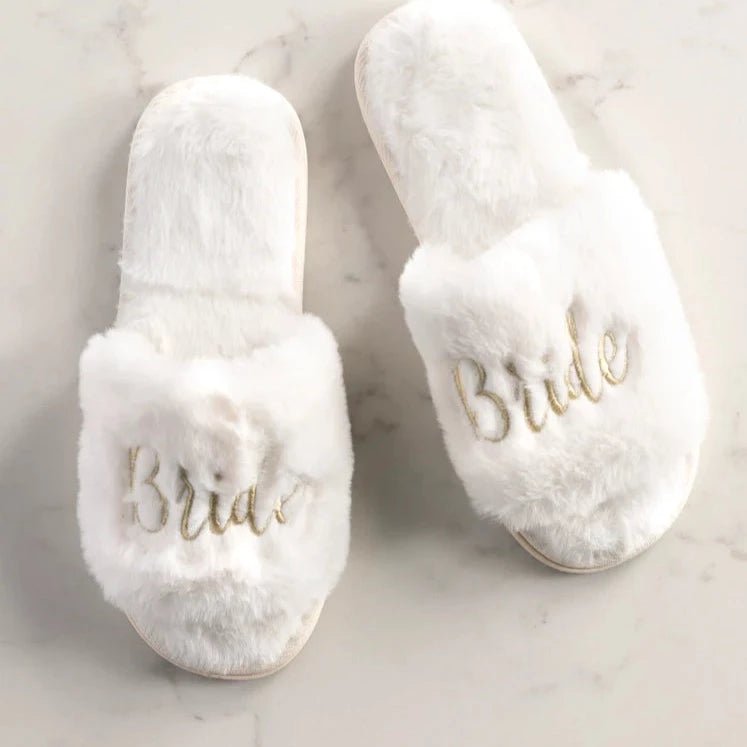 Shiraleah Shiraleah "Bride" Slippers, Ivory | CeCe's Home & Gifts