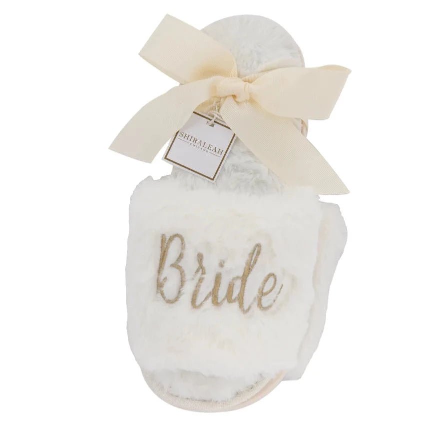 Shiraleah Shiraleah "Bride" Slippers, Ivory | CeCe's Home & Gifts
