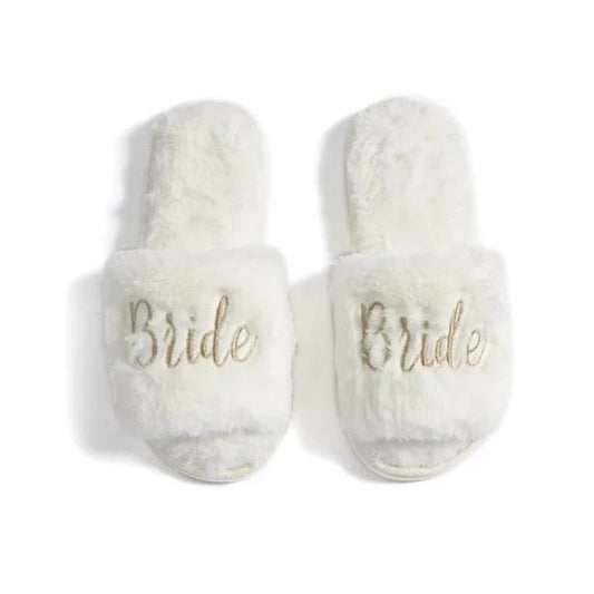 Shiraleah Shiraleah "Bride" Slippers, Ivory | CeCe's Home & Gifts