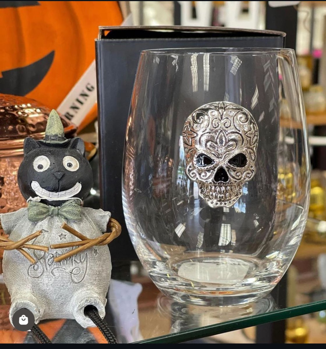 The Queens' Jewels Skull Jeweled Stemless Glass | CeCe's Home & Gifts