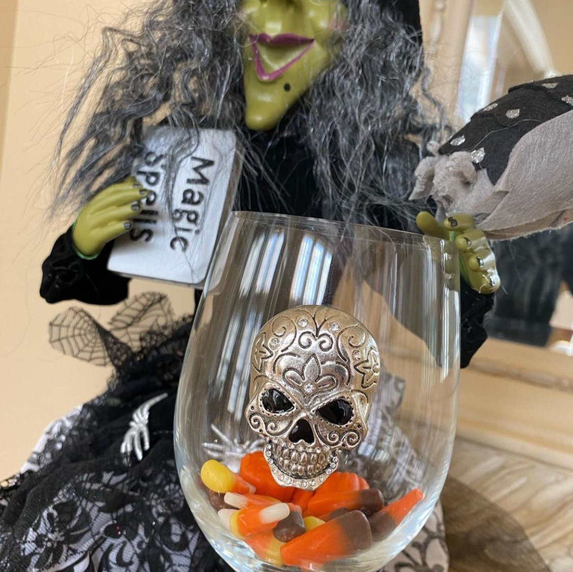 The Queens' Jewels Skull Jeweled Stemless Glass | CeCe's Home & Gifts