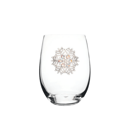 The Queens' Jewels Snowflake Jeweled Stemless Glassware | CeCe's Home & Gifts