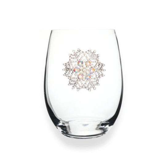 Snowflake Jeweled Stemless Glassware - CeCe's Home & Gifts