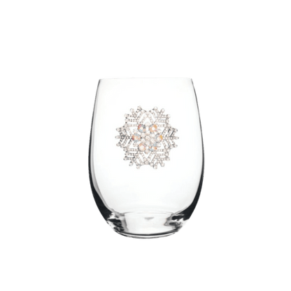 The Queens' Jewels Snowflake Jeweled Stemless Glassware | CeCe's Home & Gifts