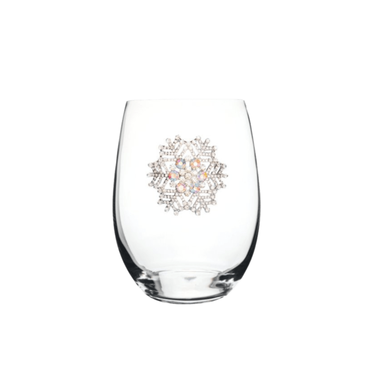 Snowflake Jeweled Stemless Glassware - CeCe's Home & Gifts