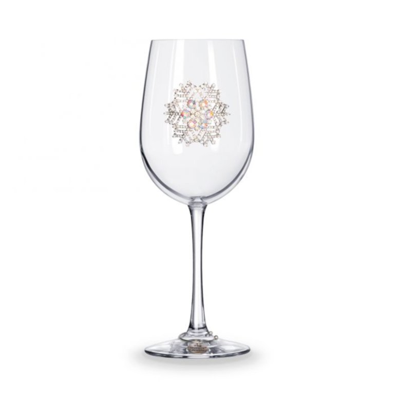 Snowflake Jeweled Stemmed Glassware - CeCe's Home & Gifts