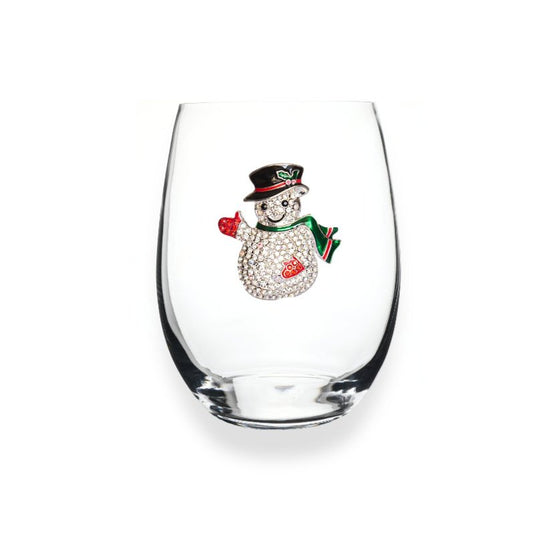 The Queens' Jewels Snowman Jeweled Stemless Glassware | CeCe's Home & Gifts