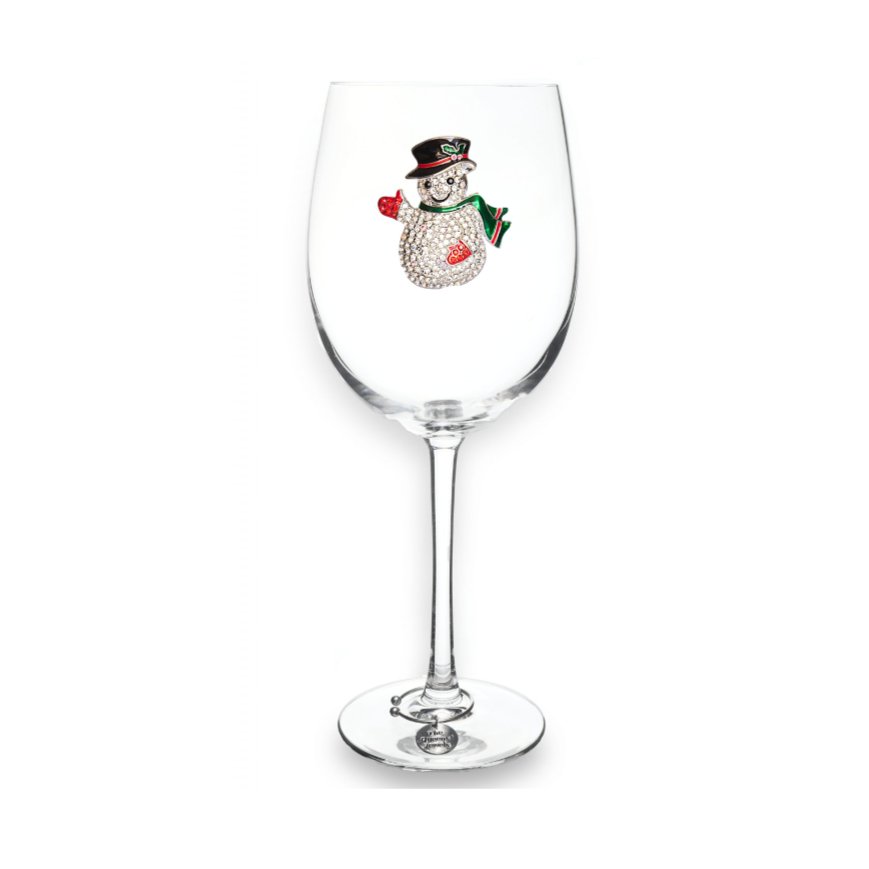 The Queens' Jewels Snowman Jeweled Stemmed Glassware | CeCe's Home & Gifts
