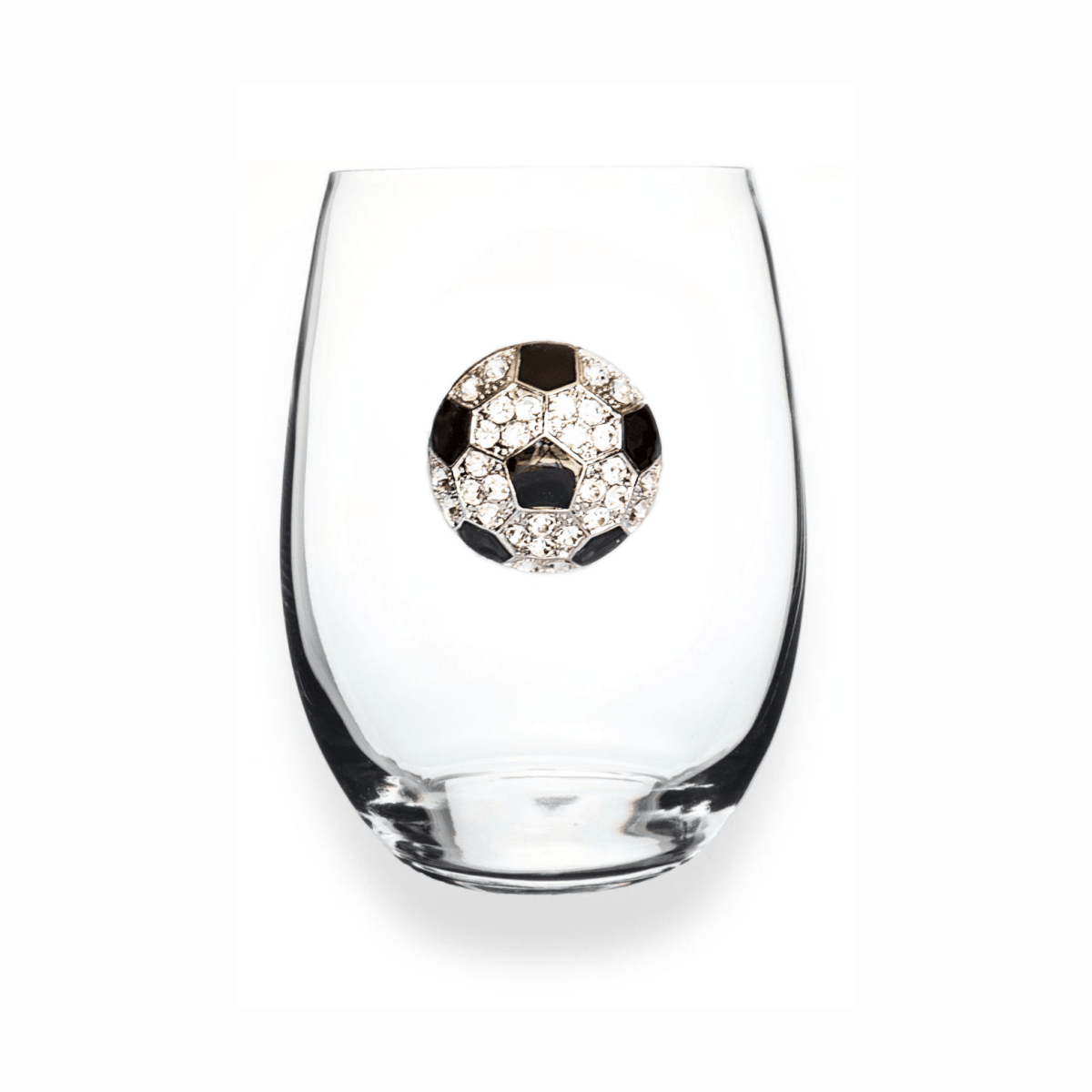 The Queens' Jewels Soccer Ball Jeweled Stemless Glass | CeCe's Home & Gifts