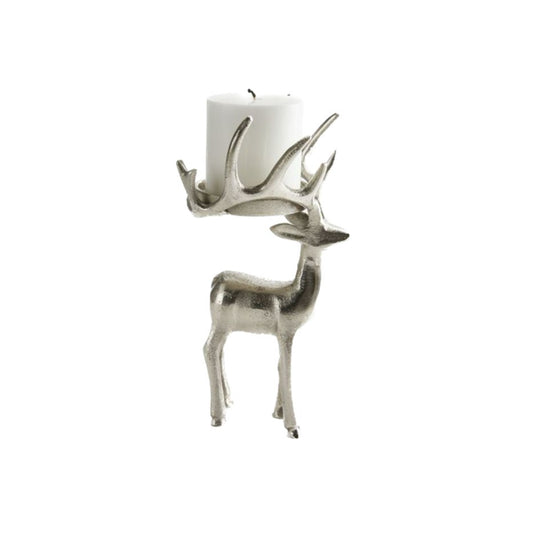 Standing Reindeer Pillar Candle Holder - CeCe's Home & Gifts