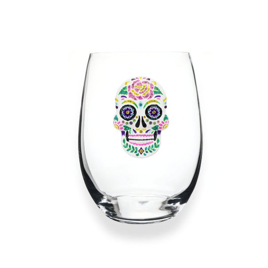 Sugar Skull Jeweled Stemless Glass - CeCe's Home & Gifts