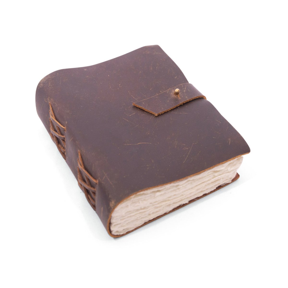 Sugarboo & Co. Chocolate Oiled Brown Leather Journal - CeCe's Home & Gifts