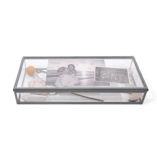 Sugarboo & Co. Glass & Zinc Memory Box - Pick from 2 Styles - CeCe's Home & Gifts