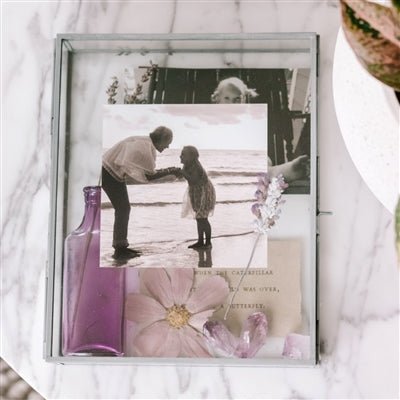 Sugarboo & Co. Glass & Zinc Memory Box - Pick from 2 Styles - CeCe's Home & Gifts