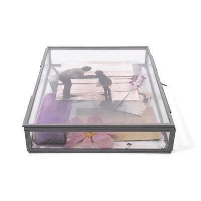 Sugarboo & Co. Glass & Zinc Memory Box - Pick from 2 Styles - CeCe's Home & Gifts