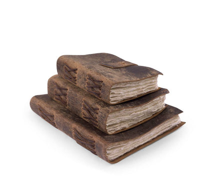 Sugarboo & Co. Sugarboo & Co. Scratched Brown Leather Personalized Journal | CeCe's Home & Gifts