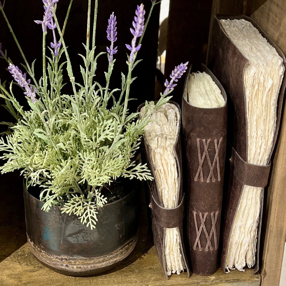 Sugarboo & Co. Sugarboo & Co. Scratched Brown Leather Personalized Journal | CeCe's Home & Gifts