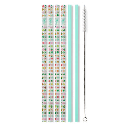 SWIG Life SWIG HO HO HO & Mint Reusable Straw Set | CeCe's Home & Gifts