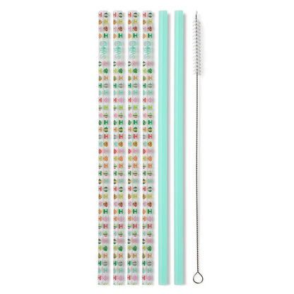SWIG Life SWIG HO HO HO & Mint Reusable Straw Set | CeCe's Home & Gifts