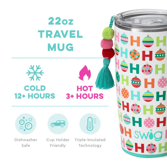 SWIG "HoHoHo" Travel Mug (22 oz) - CeCe's Home & Gifts