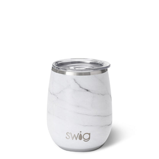 SWIG Marble Stemless Wine Cup (14oz) - CeCe's Home & Gifts