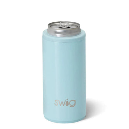 SWIG Life SWIG Shimmer Aquamarine Skinny Can Cooler (12oz) | CeCe's Home & Gifts