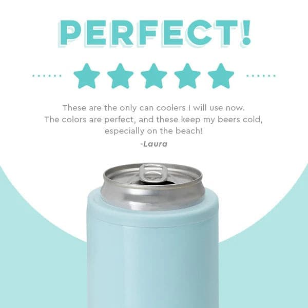 SWIG Life SWIG Shimmer Aquamarine Skinny Can Cooler (12oz) | CeCe's Home & Gifts