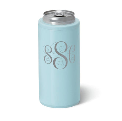 SWIG Life SWIG Shimmer Aquamarine Skinny Can Cooler (12oz) | CeCe's Home & Gifts
