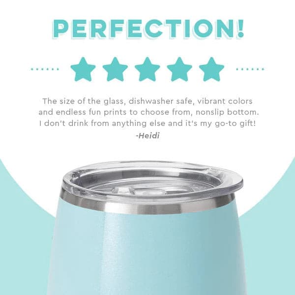 SWIG Life SWIG Shimmer Aquamarine Stemless Wine Cup (14oz) | CeCe's Home & Gifts