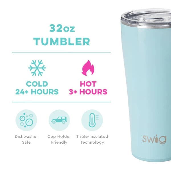 SWIG Shimmer Aquamarine Tumbler (22oz) - CeCe's Home & Gifts