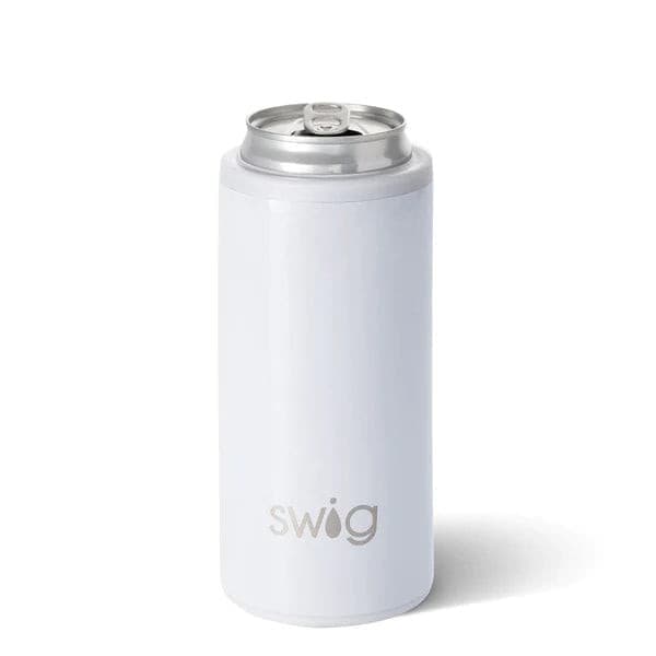SWIG Life SWIG Shimmer Diamond White Skinny Can Cooler (12oz) | CeCe's Home & Gifts