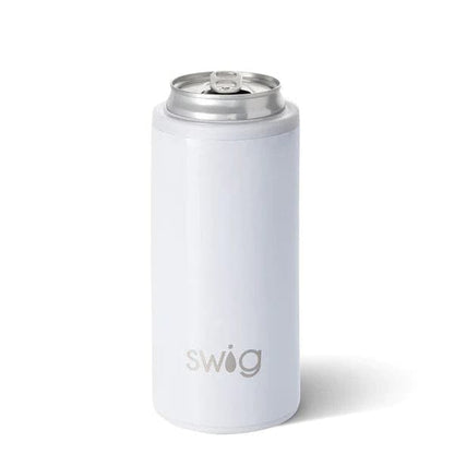 SWIG Life SWIG Shimmer Diamond White Skinny Can Cooler (12oz) | CeCe's Home & Gifts