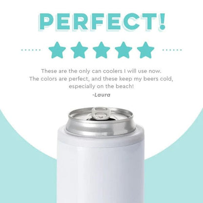 SWIG Life SWIG Shimmer Diamond White Skinny Can Cooler (12oz) | CeCe's Home & Gifts