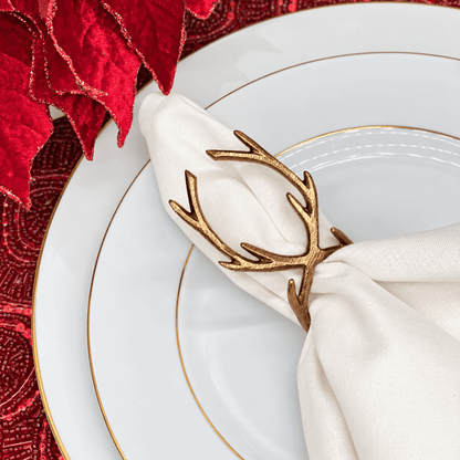 Tableau Tableau Antler Bronze Napkin Ring | CeCe's Home & Gifts