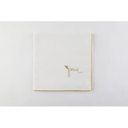 Tableau Tableau Christmas Sentiment Peace Napkin | CeCe's Home & Gifts
